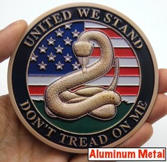 ALUMINUM Don’t Thread On Me Stickers Military Decals Motorcycle Car Emblem 3.5″