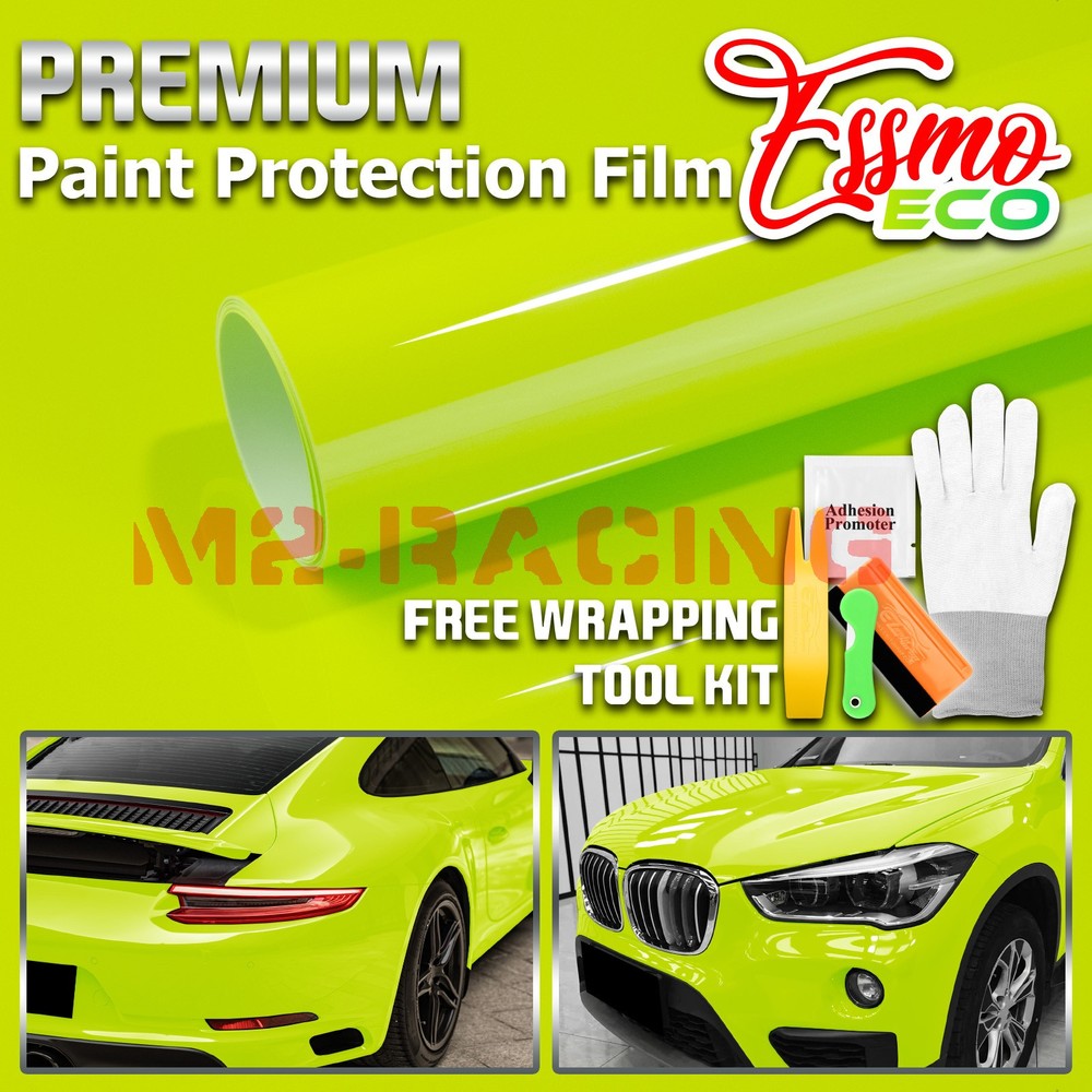 5FTx5FT PPF Apple Green Gloss Color Vinyl Paint Protection Film Scratch Car Wrap