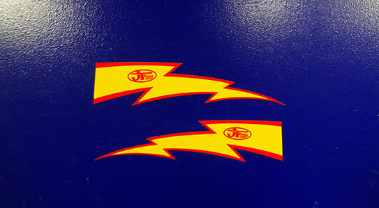 JT Racing Bolts Decals Red/Yellow stickers CR DG RZR XR RM KDX RA YZ Pick Size