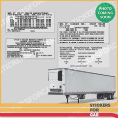 Utility VS2RA Trailer Body Stickers Quality Replica