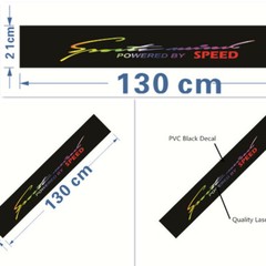130x21cm Car Front Windshield Sticker Laser Colorful Reflective Decal Universal