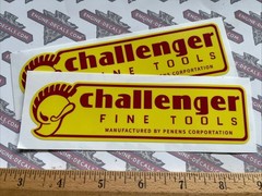Challenger Fine Tools Penes Box Decal Yellow And Red 6” Set 2
