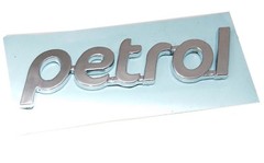 3D Chrome PETROL Badge Logo Emblem Decal For Petrol Car & Van Universal AEs