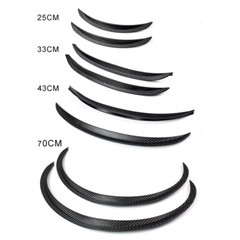 Universal Car Wheel Eyebrow Arch Protector Trim Lips Fender Flares Carbon Fiber