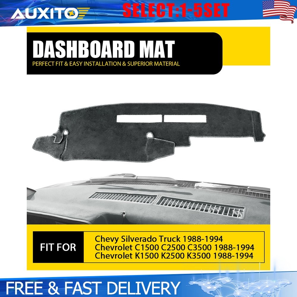 Gray Dashmat Dashboard Cover For 1988-1994 Chevrolet Silverado C1500 C2500 1-5X