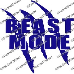 Beast Mode,#Beastmode,Fitness,Motivation,Exercise,Crossfit,Stickers,Vinyl Decal