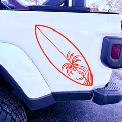 Surfboard Vinyl Decal for Vehicle Windows Laptops Any Smooth Surface design #21