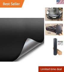 6″ x 60″ Universal Matte Black Vinyl Wrap – No Bubbles, Professional Finish