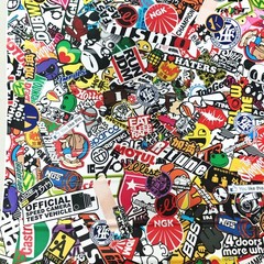 Car Body Side Sticker TrimPanda Cartoon Graffiti Bomb Vinyl Wrap Sheet DIY Decal