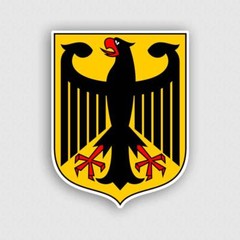 German Coat of Arms Eagle Shield Decal Germany Berlin Munich Stuttgart Sticker