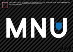 (2X) MNU Multi-National United Sticker Decal Die Cut vinyl district 9 multi