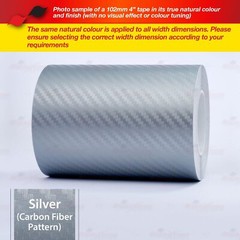 8″ Vinyl Pinstriping Pin Stripe Styling Tape Sticker 203mm CARBON FIBER SILVER