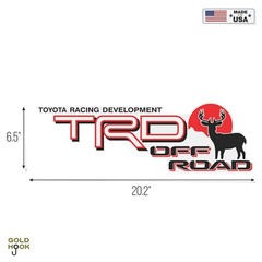 TRD Offroad Decal Deer, Compatible with Toyota Tacoma Tundra Sticker (Set of 2)
