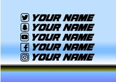 instagram facebook youtube snapchat twitter Username Sticker – Vinyl Car “LOOK”