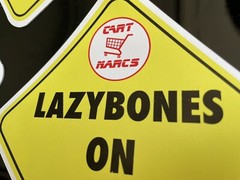 Lazybones On Board Custom Car Magnet Cart Narc Funny 5”x5”