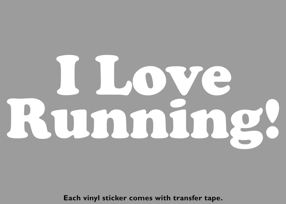 I Love Running! Vinyl Stickers