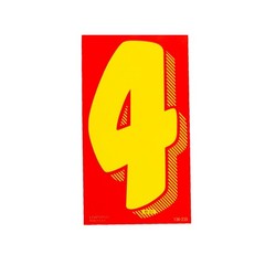 EZ Line Vinyl Decals for Cars Red Yellow Large Number Stickers 11 Dzn Windshield