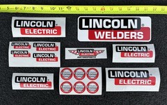 Lincoln Electric Welder decals stickers COMPLETE SET OF 16 original authentic