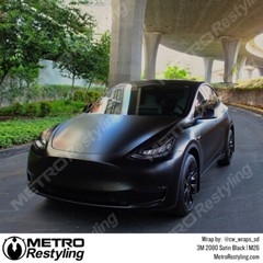 3M 2080 Satin Black Vinyl Vehicle Car Wrap Decal Film Sheet Roll | S12