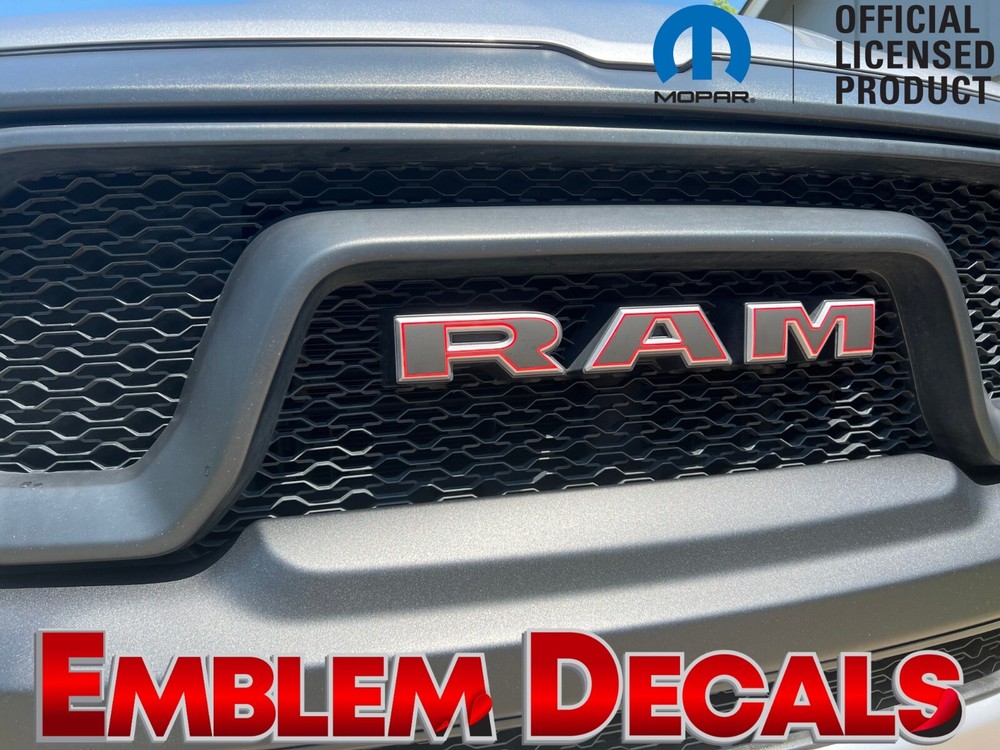 RAM 1500 DT ” R A M ” Grill Emblems Overlay 2 TONE Decal 19 2020 2021 2022 23 24