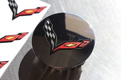2014 2015 2016 2017 2018 2019 C7 Corvette Logo Center Caps Sticker Decals Wheel