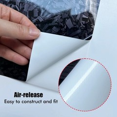High Glossy Forged Carbon Fiber Vinyl Wrap Film Black Red Car Body Decal Sticker