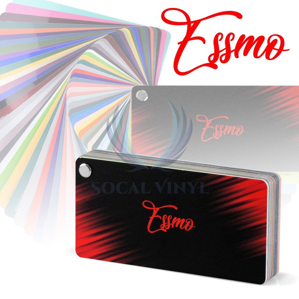 ESSMO 2022 Swatch Gloss Metallic PET Deck Book Auto Wrap Vinyl Wrapping Film