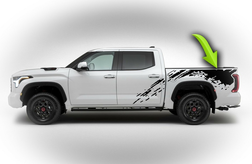 Raptor Mud Splash Bed Side Racing Stripes Graphics Decal FITS 2022 Toyota Tundra