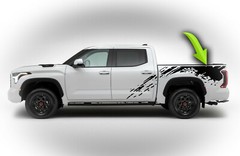 Raptor Mud Splash Bed Side Racing Stripes Graphics Decal FITS 2022 Toyota Tundra