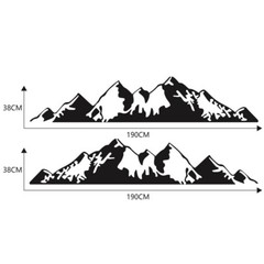 Mountain Sticker Body Side Decor For Car Pickup Truck Decal Self-adhesive 2Pcs