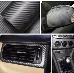 Carbon Fiber Vinyl Wrap 3D w Car Vinyl Wrap Tool Kit Self Adhesive Car Wrap Film