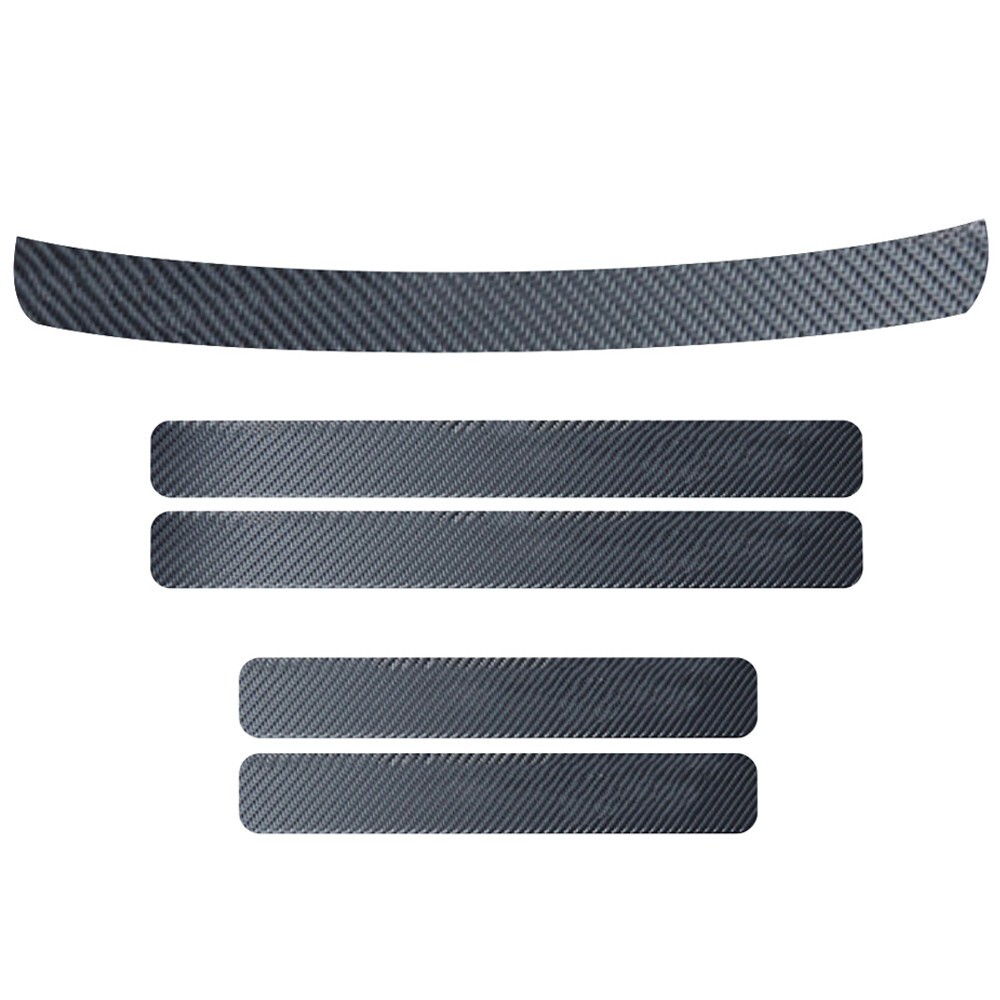 Car Door Plate Sill Scuff Cover Rear Guard Plate Protector Anti Scratch Decal