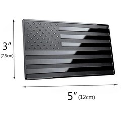 2Pc Aluminum American Flag Sticker Car Emblem Badge Motorcycle Stickers Exterior