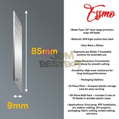 10 pcs Knifes 30 Degree Blade Stainless Utility Steel Graphics Vinyl Wrap Tools