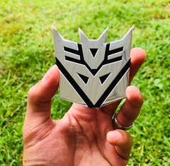 (2 PACK) ALUMINUM Transformers Autobots Decepticon Car Sticker Decal Emblem