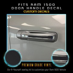 For 2019+ Ram 1500 Door Handle x4 Insert Stripe Inlay Accent Decals – Flat Matte