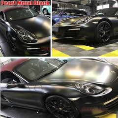 50FT X 5FT Car Wrap Black Pearl Metal Satin Chrome Vinyl Sticker Air Free HDUS
