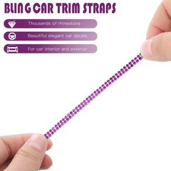 Kingdder 16.4 ft Bling Car Trim Self Adhesive ft, Purple