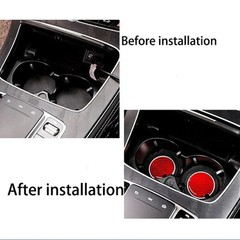 ?2Pcs Car Cup Mats Soft Rubber Non-Slip Car Insert Coaster Car Accessories?