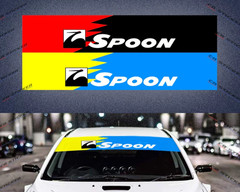 Spoon Sports Style JDM Windshield Sunstrip Decal Graphic Universal Fit FREE SHIP