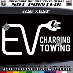 EV Charging & Towing Business Decal Sticker Large Graphic Advertising Tow Truck