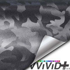 VVivid 2022 VVivid+ Ghost Metal Dark Gray Stealth Camo Vinyl Car Wrap | V501