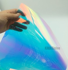 Blue Chameleon Rainbow Iridescent Wrap Window Film Glass Sticker Decal Tint PET