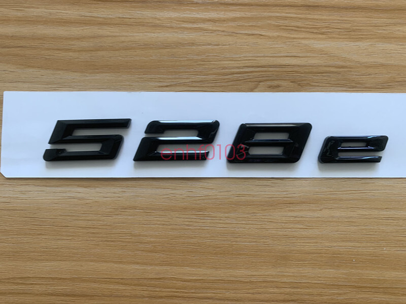 Gloss Black 3D ABS Letters Trunk 528e Emblem Rear Badge for BMW 2017-2022 528e