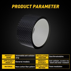 Car Interior Door Sill Scuff Cover Carbon Fiber Vinyl Wrap Sticker Accessories