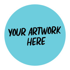 CUSTOM LOGO STICKER White Round Square Custom Shaped Multiple Sizes Full Colour