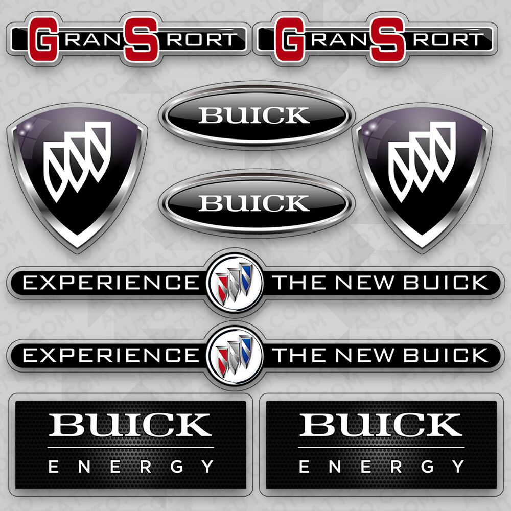 Buick Medal GS Gran Sport Car Nameplate Logo Marker Sticker Vinyl 3D Decal Decor