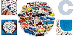 100PCS Vinyl Race Car Stickers – Durable and Reusable for Creative Fun