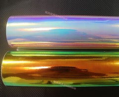 Magic Rainbow Chameleon Mirror Car Glossy Chrome Vinyl Wrap Sticker Air Free US