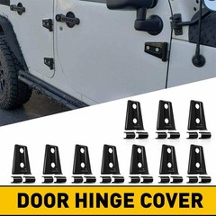 1/2Set Exterior Door Hood Cover Hinge Hinge Trim For Jeep Wrangler JK JKU 2007-2
